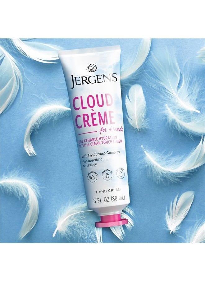 Jergens - Cloud Creme Hand Cream for Dry Hands, Lotion with Hyaluronic Complex, Non-Greasy Moisturizer & Breathable Light Formula, 3 oz - Image 1
