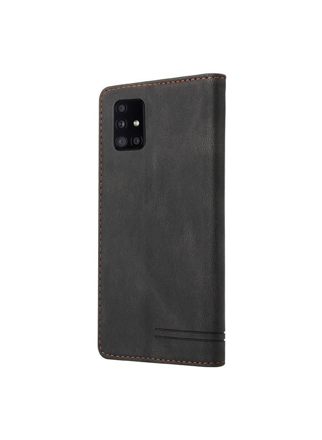 erorex Case For Samsung Galaxy A51 Skin Feel Anti-theft Brush Horizontal Flip Leather Case with Holder & Card Slots & Wallet - Image 3