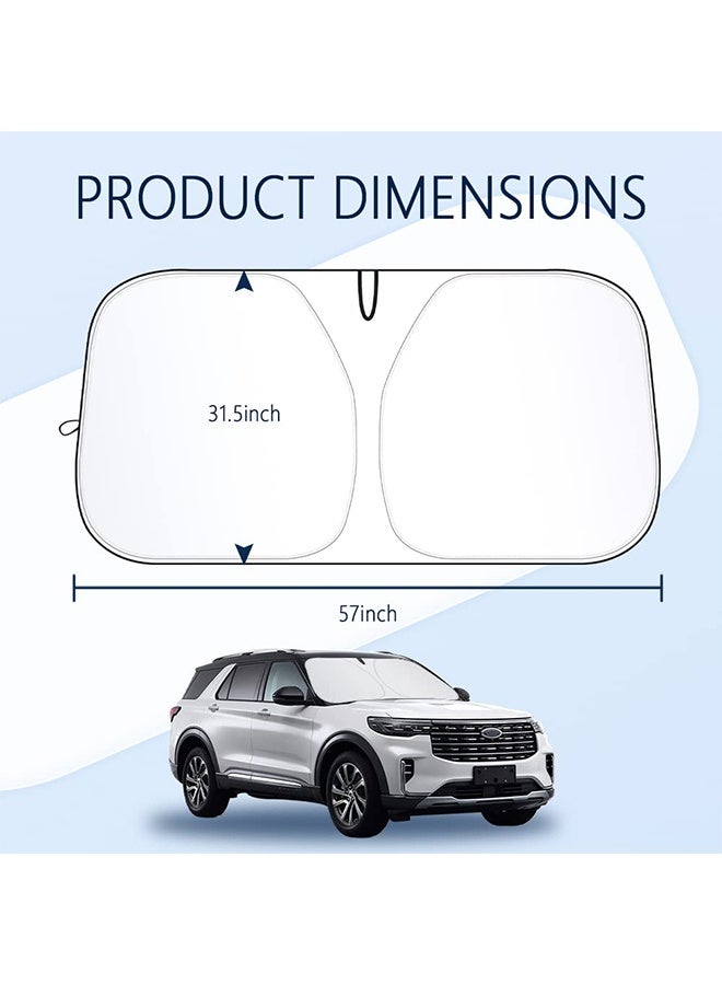 TodyJeyHo Thickened Automotive Glass Sunshade and Comes with Storage Bag,Keep Car Interior Cool,Universal Windshield Sun Shade Fit for Cars,Trucks,SUVs (145*80cm) - Image 2