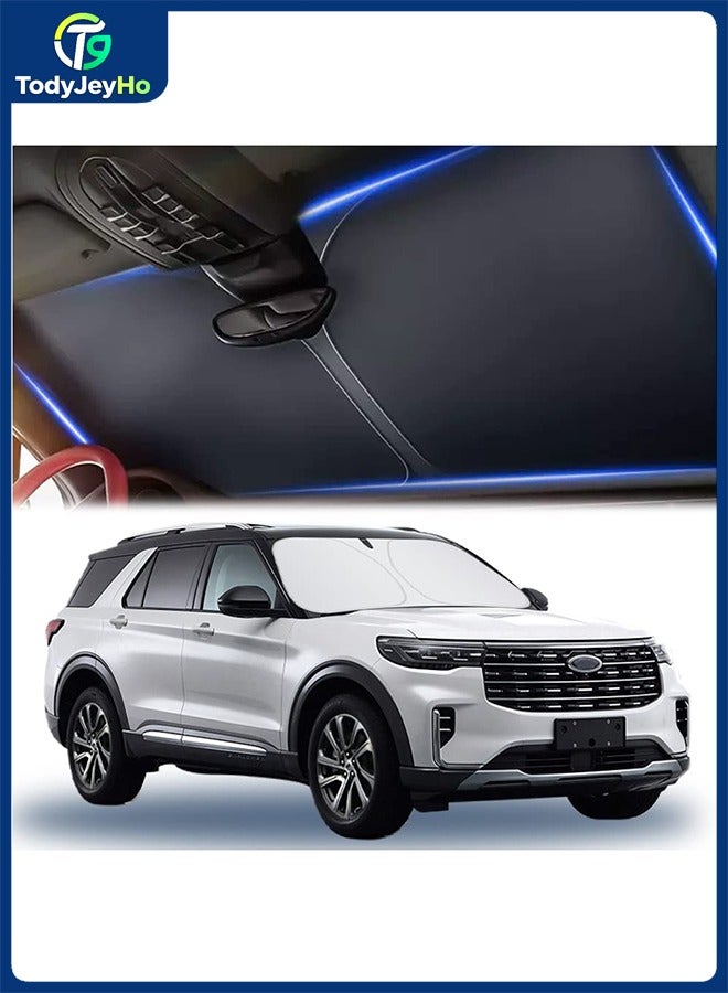 TodyJeyHo Thickened Automotive Glass Sunshade and Comes with Storage Bag,Keep Car Interior Cool,Universal Windshield Sun Shade Fit for Cars,Trucks,SUVs (145*80cm) - Image 1
