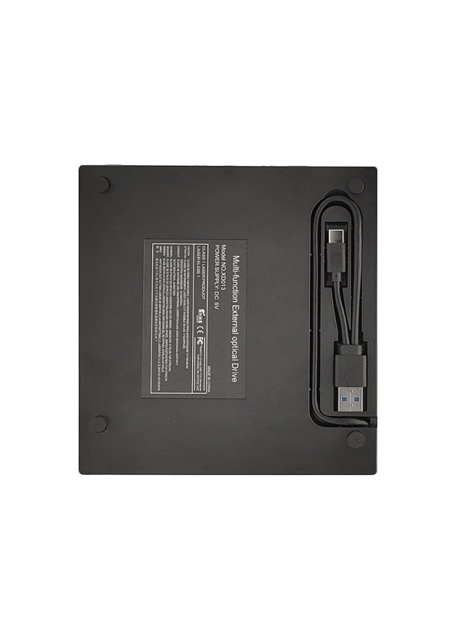 Generic - External Portable 3.0 Usb Drive Dvd/cd Seven-in-one Recorder Multi-function Type-c Computer Universal Interface-Color:Black-Specifications:XD013-A Multi-function Burning - Image 1