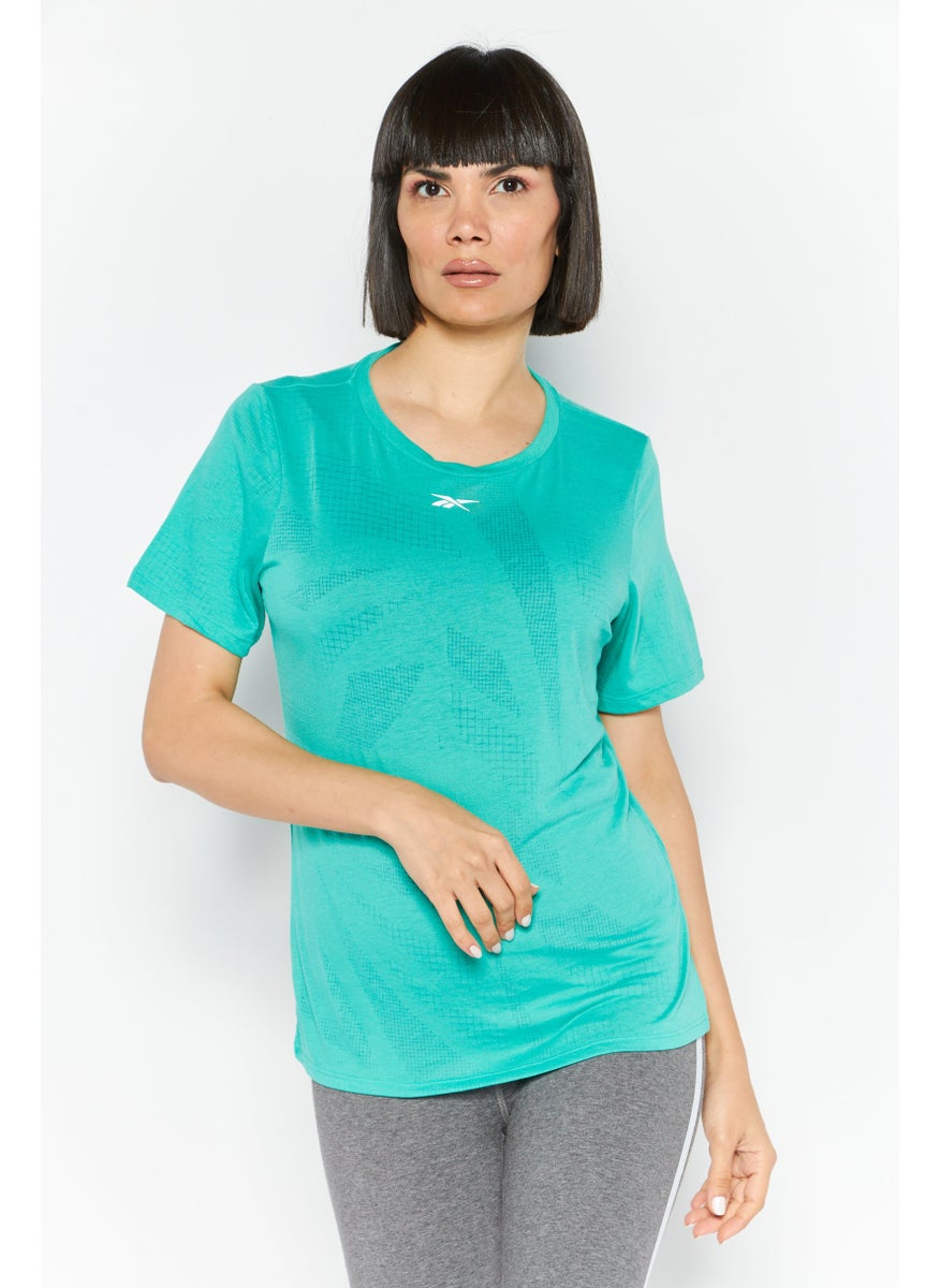 Reebok Women Sportswear Fit Training Top, Green  - Image 1