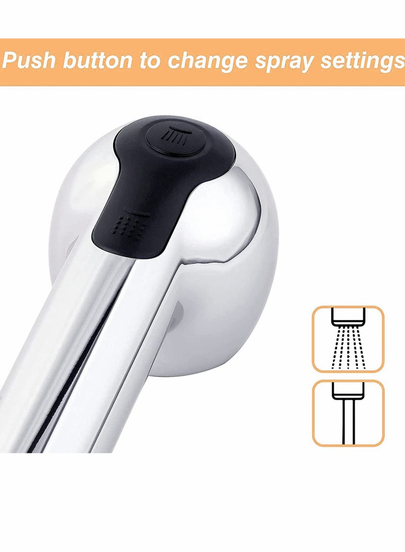 Excefore Pull Out Spray Head Bathroom Kitchen Sink Pull-Down Faucet Universal Replacemen Part 2 Function Kitchen Sink Faucet Sprayer Head for Bathroom Kitchen Polished Nickel (Brushed Nickel)  - Image 5
