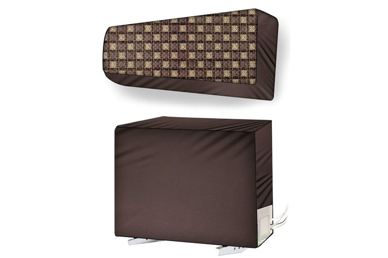 Wings Star Split ac Cover for Indoor and Outdoor Unit of 1 ton ac Waterproof and dustproof Floral Pattern KUM40 - Image 1