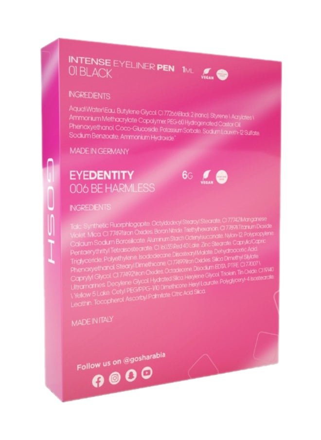 gosh Intense Eyeliner Pen 01 Black + Free Eyedentity 006 Be Harmless  - Image 2