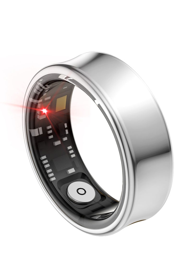 general Smart Ring SR05 for Heart Rate BlodOxygen Sleep Monitoring all Weather Motion Calculation 24-hour Health Monitoring Protect Your Health Bright Silver No.20 - Image 2