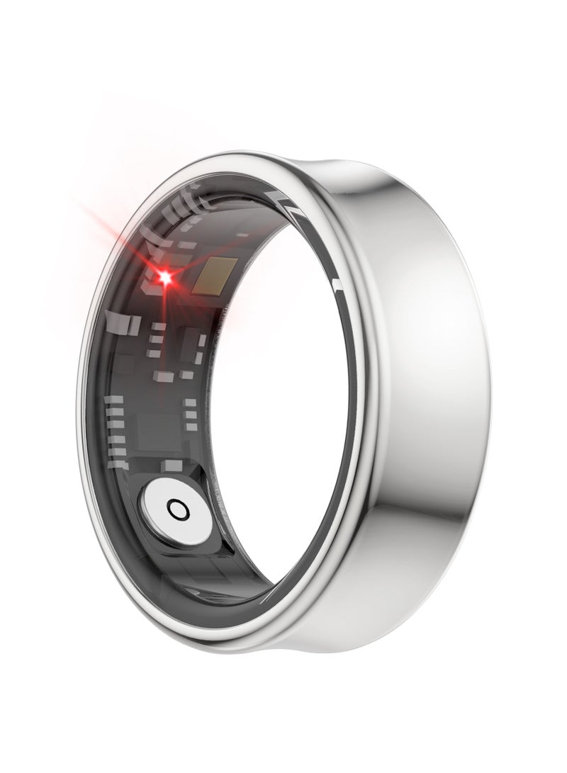 general Smart Ring SR05 for Heart Rate BlodOxygen Sleep Monitoring all Weather Motion Calculation 24-hour Health Monitoring Protect Your Health Bright Silver No.20 - Image 4