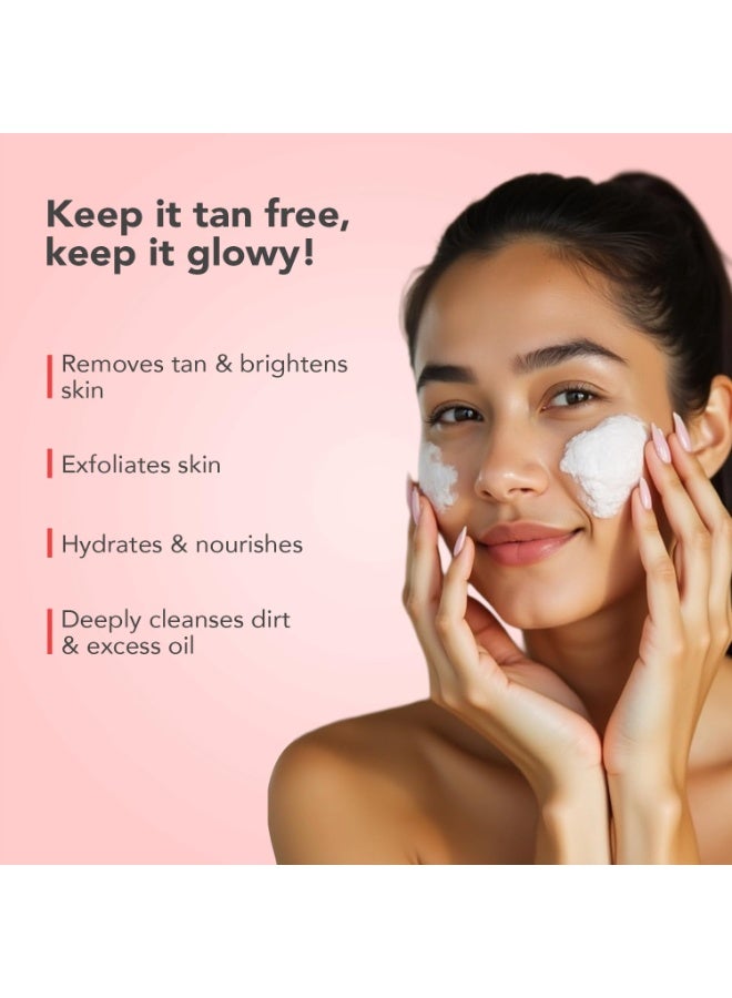 O3+ D-Tan Radiance Face Wash 60g With Vitamin C for Glowing Skin and Deep Cleansing | Detan Face Wash for TAN Removal, All Skin Types - Image 2