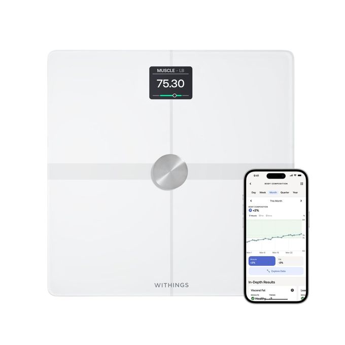 Withings Body Smart Accurate Scale for Body Weight and Fat Percentage Body Composition WiFi and Bluetooth Weight Scale Baby Weight Scale Smart Scale Apple Health Compatible Bathroom Scale - Image 3