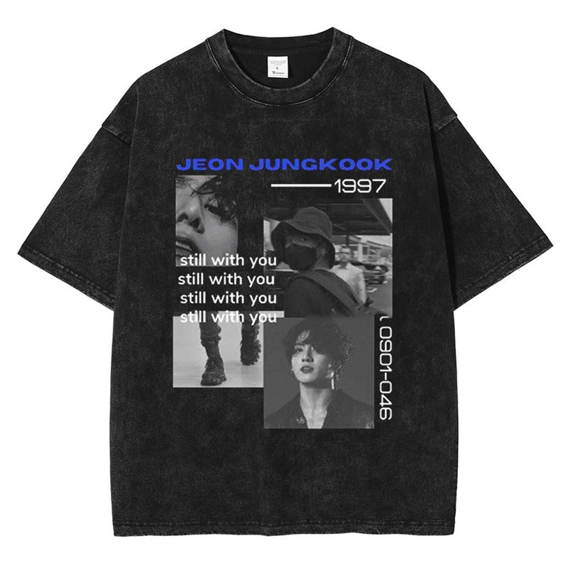 Harajuku Street Apparel Oversize T-Shirt Hip Hop Vintage Sin - Image 1