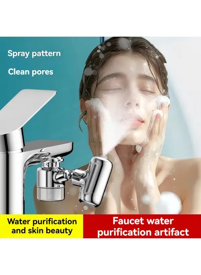 4 Modes Rotating Robotic Arm Faucet Sprayer Water Saving Tap Attachment For Wash Basin - Image 3