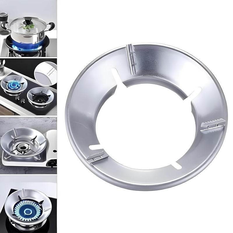 KITCHEN CRAFTOPIA Sliver Gas Saver Burner Stand Gas Chula Burner Gas Saver Stand Jali Ring Fire Windproof Energy Saving Gas Chula Support Stand 4 Legs Supported For Indian Gas 07mm Pack of 2 - Image 5