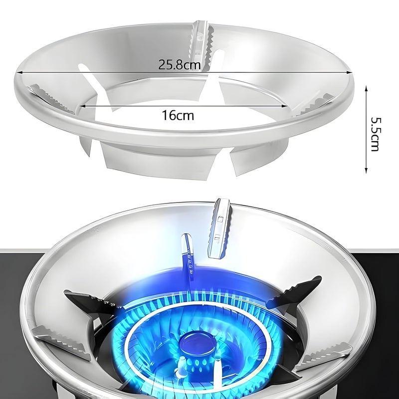 KITCHEN CRAFTOPIA Sliver Gas Saver Burner Stand Gas Chula Burner Gas Saver Stand Jali Ring Fire Windproof Energy Saving Gas Chula Support Stand 4 Legs Supported For Indian Gas 07mm Pack of 2 - Image 4