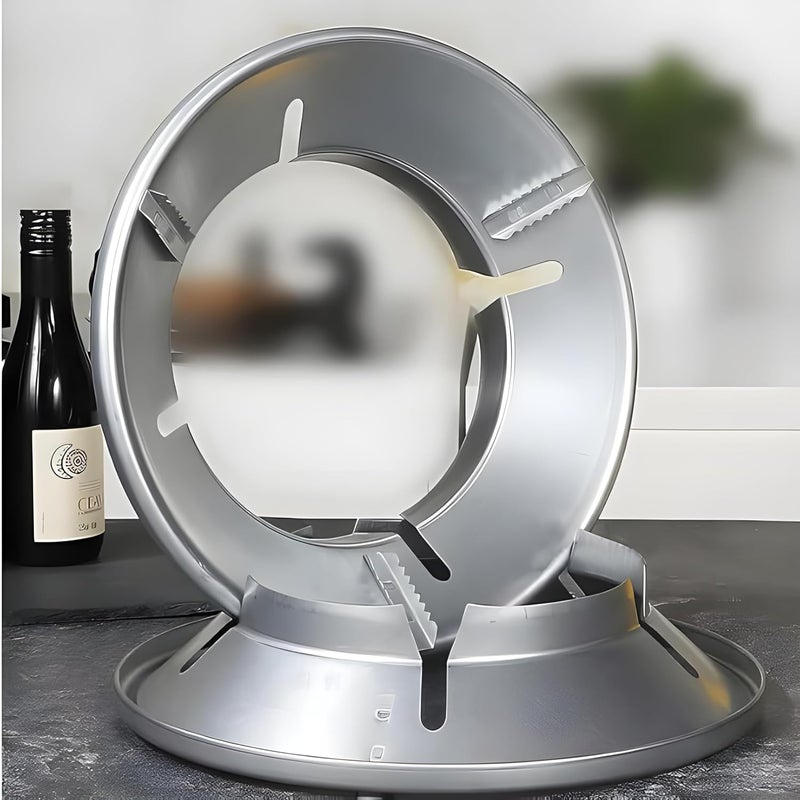 KITCHEN CRAFTOPIA Sliver Gas Saver Burner Stand Gas Chula Burner Gas Saver Stand Jali Ring Fire Windproof Energy Saving Gas Chula Support Stand 4 Legs Supported For Indian Gas 07mm Pack of 2 - Image 3
