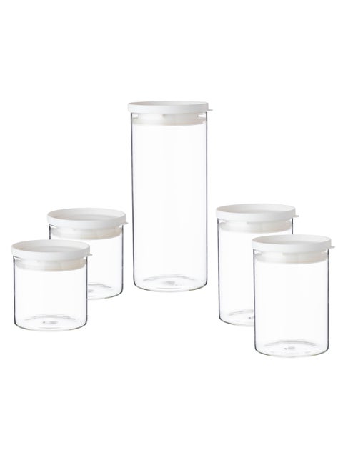 5-piece spice set with five sizes 1 piece of 1400 ml 2 pieces of 420 ml 2 pieces of 620 ml