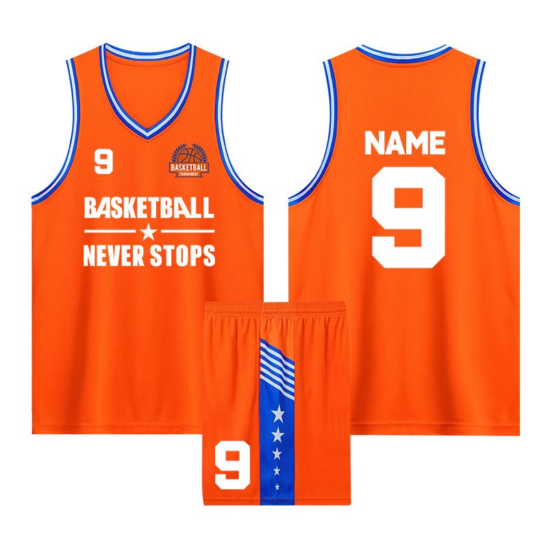 Basketball Uniform Suit For Men And Women, Quick-Drying Vest, Children'S Sports Printed Training Team Uniform, College Student Competition Jersey - Image 5