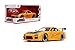 Jada Toys JDM Tuners 124 Scale DieCast 1993 Mazda RX7 FD HKS Opening Doors Detailed Interior Rubber Tires Collectible for Ages 8Yellow Orange - Image 2