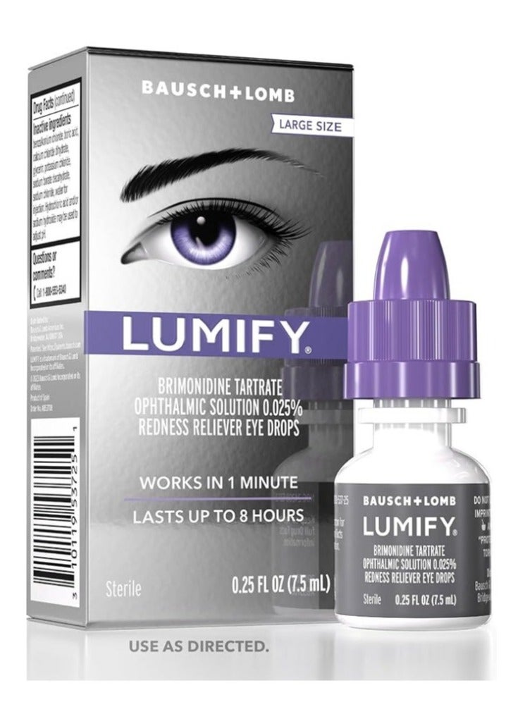 Lumify قطرات لوميفاي لتخفيف احمرار العين - 0.25 أونصة (7.5 مل) - Image 1