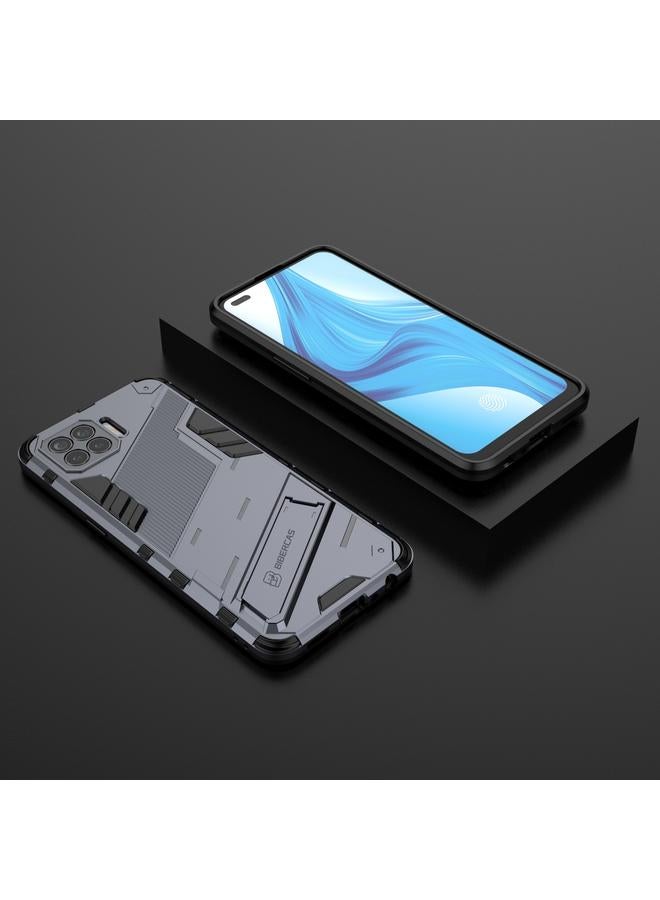 S-TOP Case For OPPO F17 Pro Punk Armor 2 in 1 PC + TPU Shockproof Case with Invisible Holder - Image 2