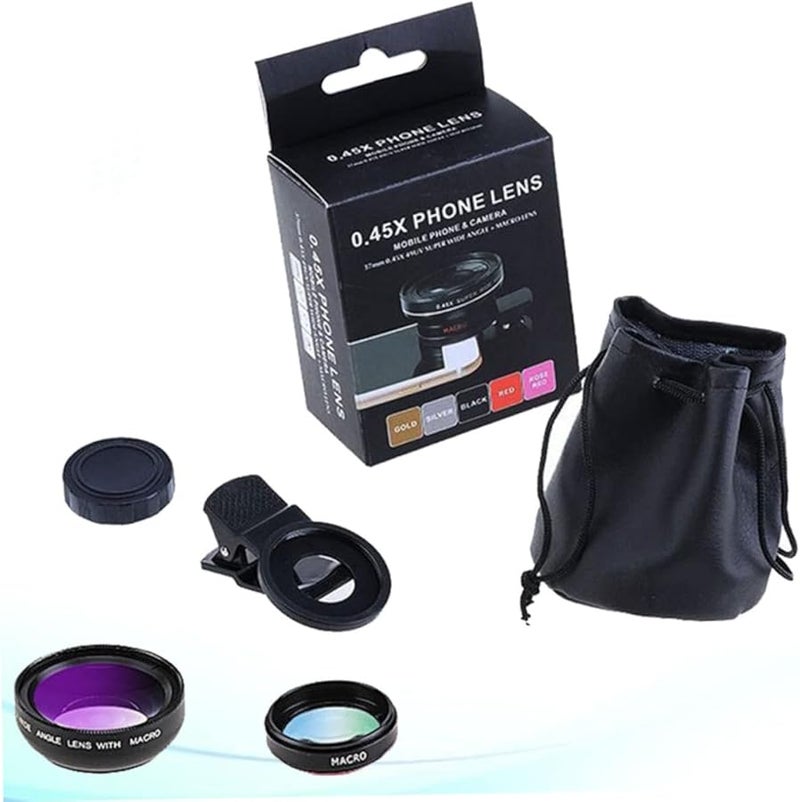 عدسة ماكرو واسعة الزاوية 0.45X 37MM عالمية مخصصة للهواتف الذكية، مدمجة وخفيفة الوزن - Image 3