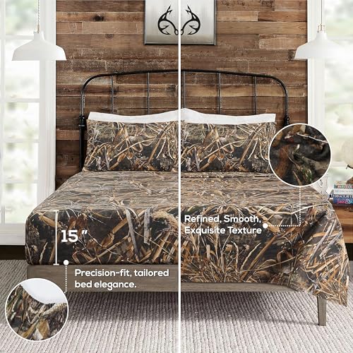 VISI-ONE RealTree Max-5 Queen Camo 4 Piece Sheet Set – Lightweight, Cooling, Wrinkle-Free Microfiber 15" Deep Pockets Sheets, Unisex Rustic Western Farmhouse Style Made to Complement all Living Spaces - Image 3
