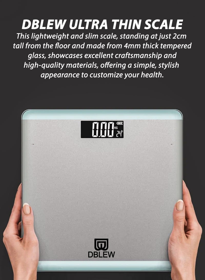 DBLEW Multi-Functional Body Fat Digital Bathroom Scale Home Use Intelligent Smart Electronic Weight Scale Personal Weighing Bath Scale Accurate Weight Machine LCD Display Pound And KG Units - Image 5
