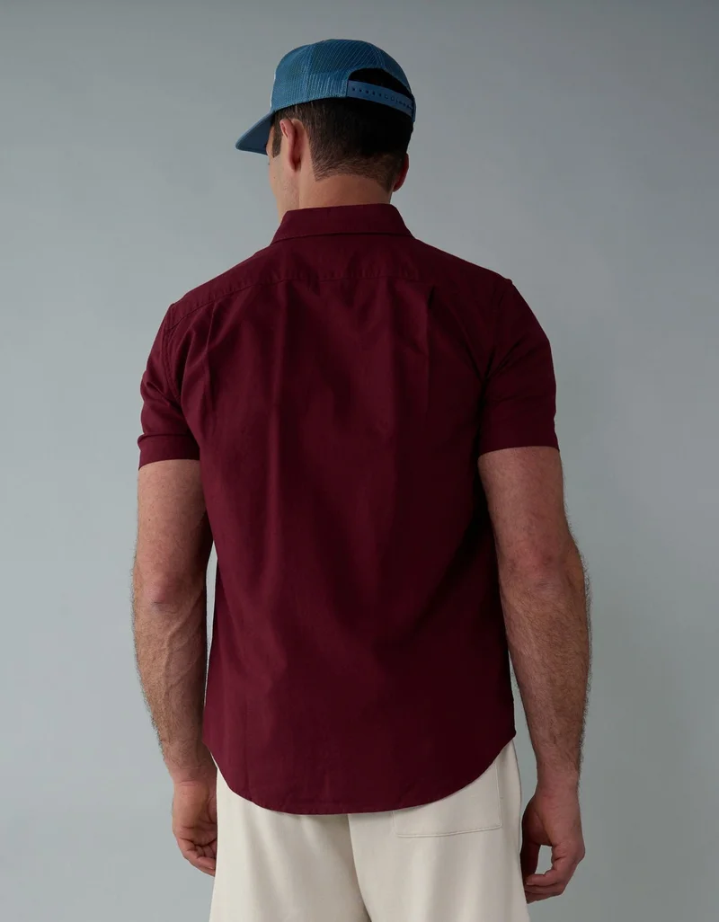 American Eagle AE Short-Sleeve Classic Fit Button-Up Shirt