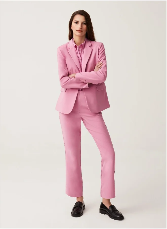 او في اس Ovs Flare-Fit Cropped Trousers