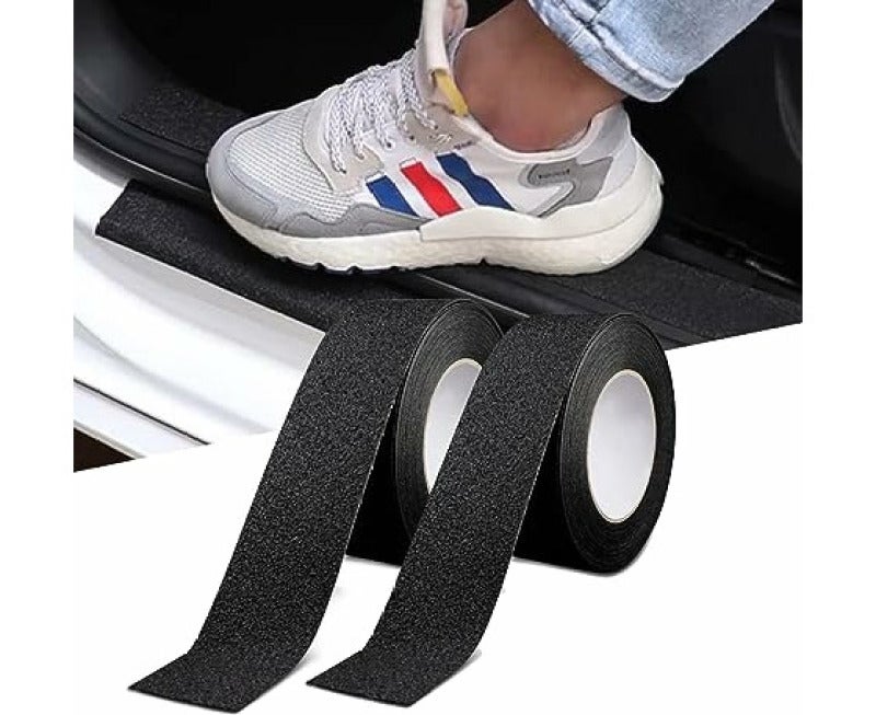 Door Sill Protectors: PEVA Carbon Fiber Stickers - Waterproof Scratch Resistant Anti-Slip Texture Automotive Accessories for Vehicle Entry Exit Protection - Image 3