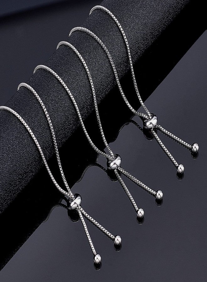 UNICRAFTALE 8-5/8" 20pcs 304 Stainless Steel Chain Bracelet Adjustable Slider Bracelet Slider Extender Chains with Ball Ends Slider Adjustable Bracelets for Women Bracelet Jewelry Making - Image 5