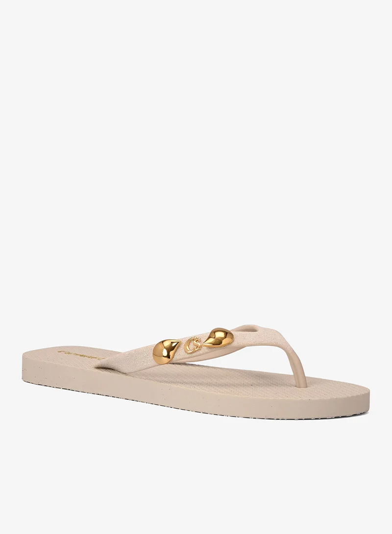 Carmen Steffens Flip-Flops Brilho CS Off-White