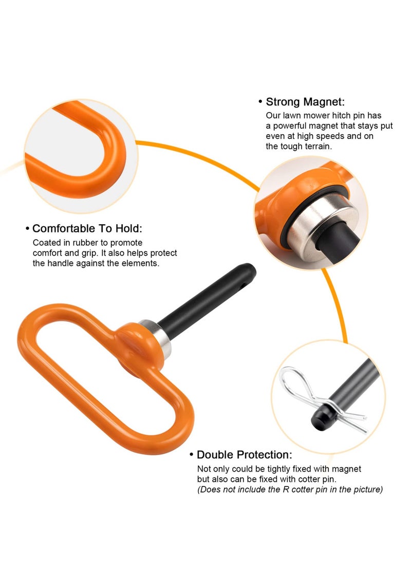Excefore Magnetic Hitch Pin, Lawn Mower Trailer Hitch Pins, 1/2" Trailer Gate Pin for Towing Tractor, for Simple One Handed Hook On & Off - Securely Hitch Lawn & Tow Behind Attachments - Image 4