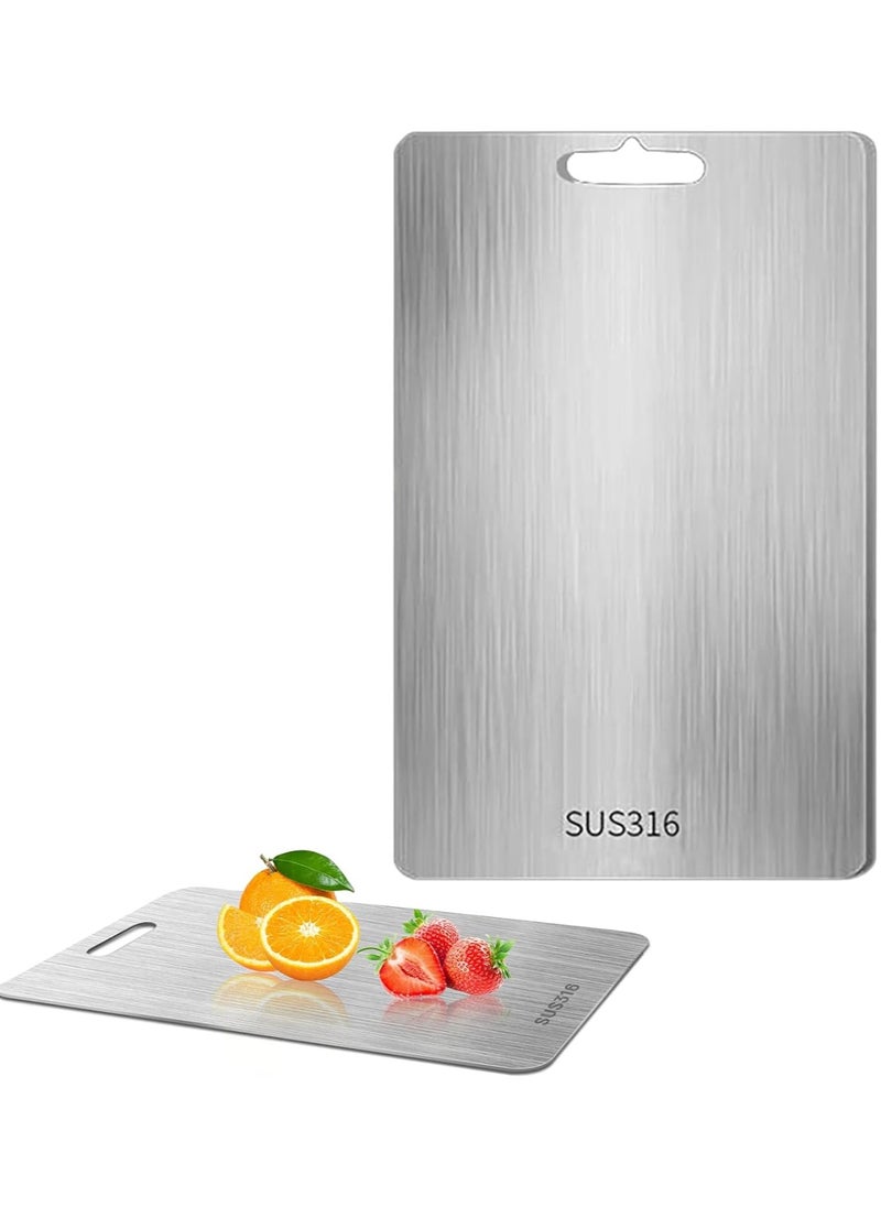 URbantin 316 Stainless Steel Cutting Board for Kitchen – Heavy-Duty Chopping Board for Meat, Cheese, Vegetables, and Fruits (39 x 28cm)  - Image 1