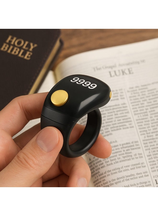 Denx Lightweight Tasbih Smart Ring with OLED Display – 5-in-1 Digital Tasbeeh Counter, Prayer Ring, Electronic Rosary, Watch Ring with Time & Date, Type-C Charging, Adjustable Sizes – Ramadan & Eid Gift for Men & Women - Image 2