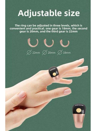 5-in-1 Digital Ziker Counter, Tasbih Counter Smart Ring with OLED Display, Lightweight Digital Tasbeeh Counter, Prayer Ring, Electronic Rosary, Watch Ring with Time & Date, Type-C Charging, Adjustable Sizes – Ramadan & Eid Gift for Men & Women - view 5