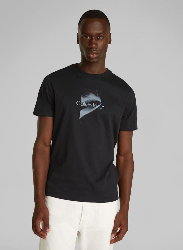 CALVIN KLEIN Logo Print Crew Neck T-Shirt  - Image 1
