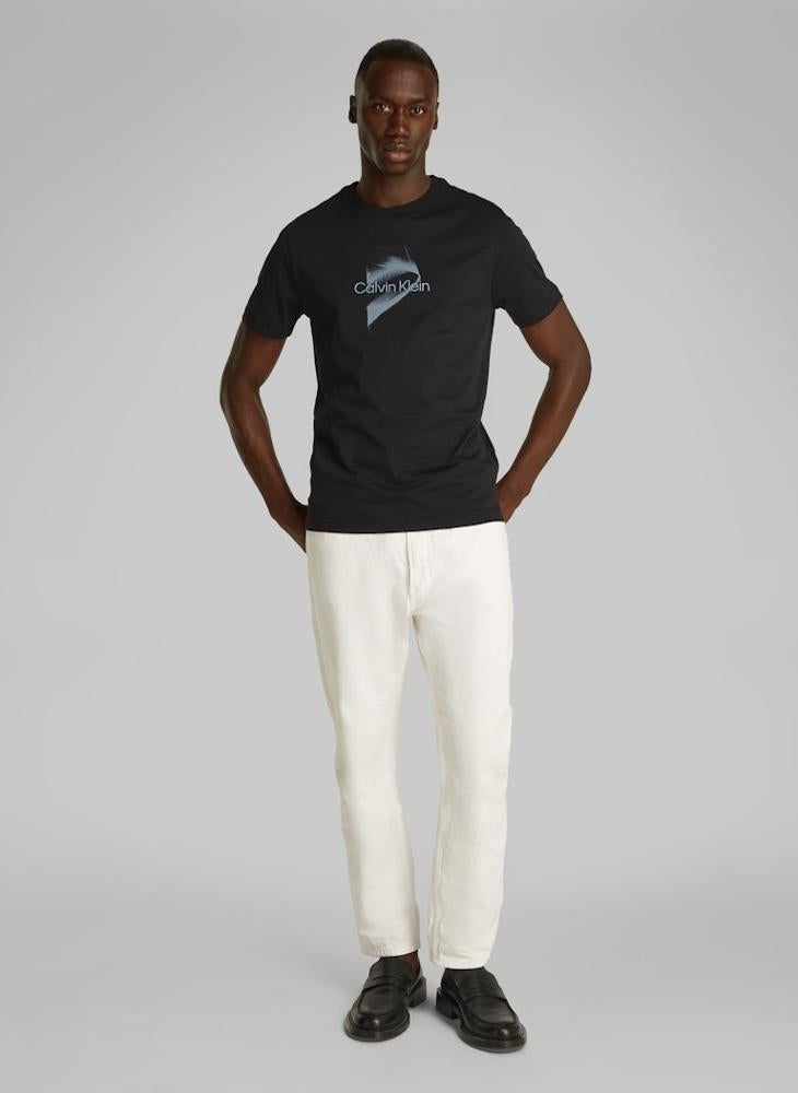 CALVIN KLEIN Logo Print Crew Neck T-Shirt  - Image 4