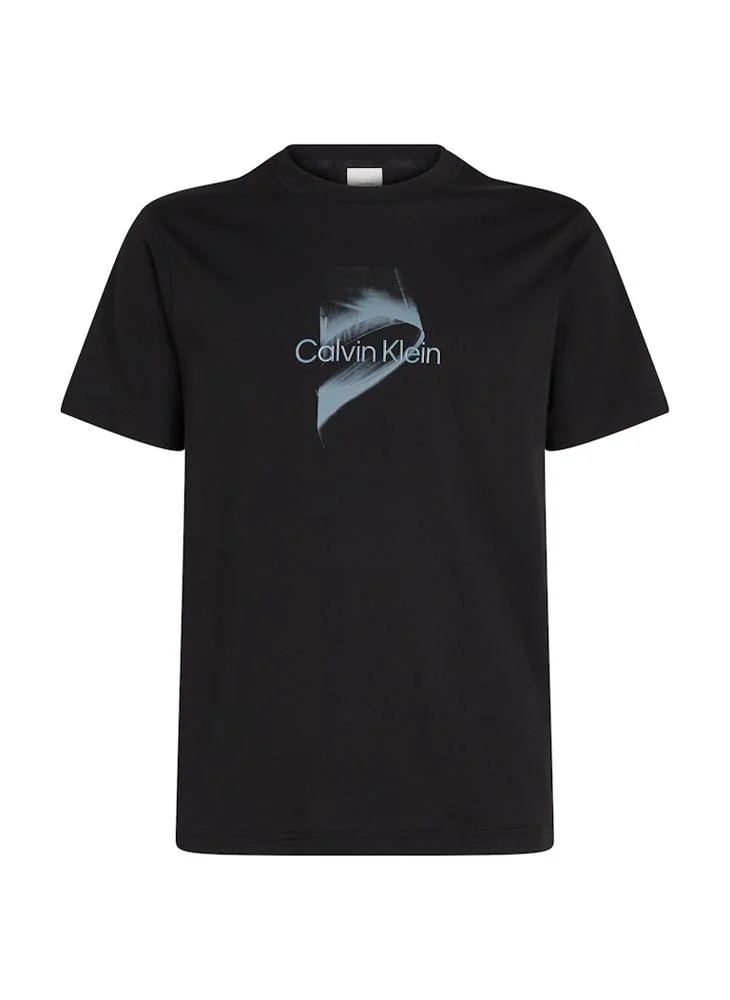 CALVIN KLEIN Logo Print Crew Neck T-Shirt