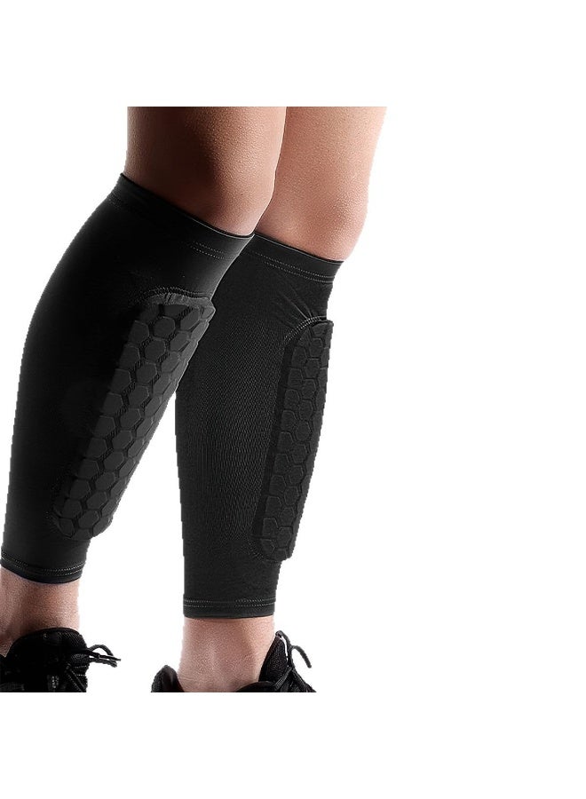 COYO Soccer Shin Guards Shin Pads for Kids Youth Adult, Calf Compression Sleeve with Honeycomb Pads, Support for Shin Splint Baseball Boxing Kickboxing, Lightweight(1PAIR) - Image 1