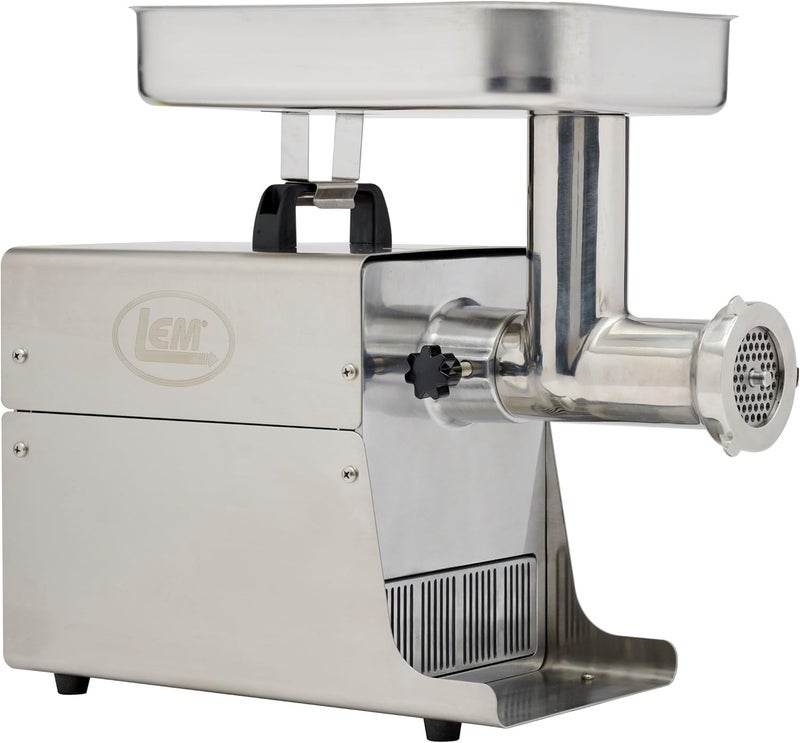 LEM LEM Products BigBite 8 Meat Grinder 050 HP Stainless Steel Electric Meat Grinder Machine Ideal for Regular Use  - Image 1