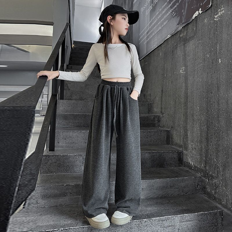 Girls' Korean-Style Loose Casual Pants 2024 Autumn New Girls' Western Style Glutinous Rice Pants Children'S Explosive Long Pants - Image 4