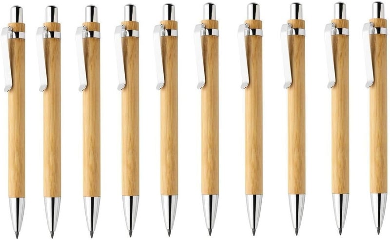 Eco-Neutral Wooden Retractable Ballpoint Pens - Set of 10 - Image 1