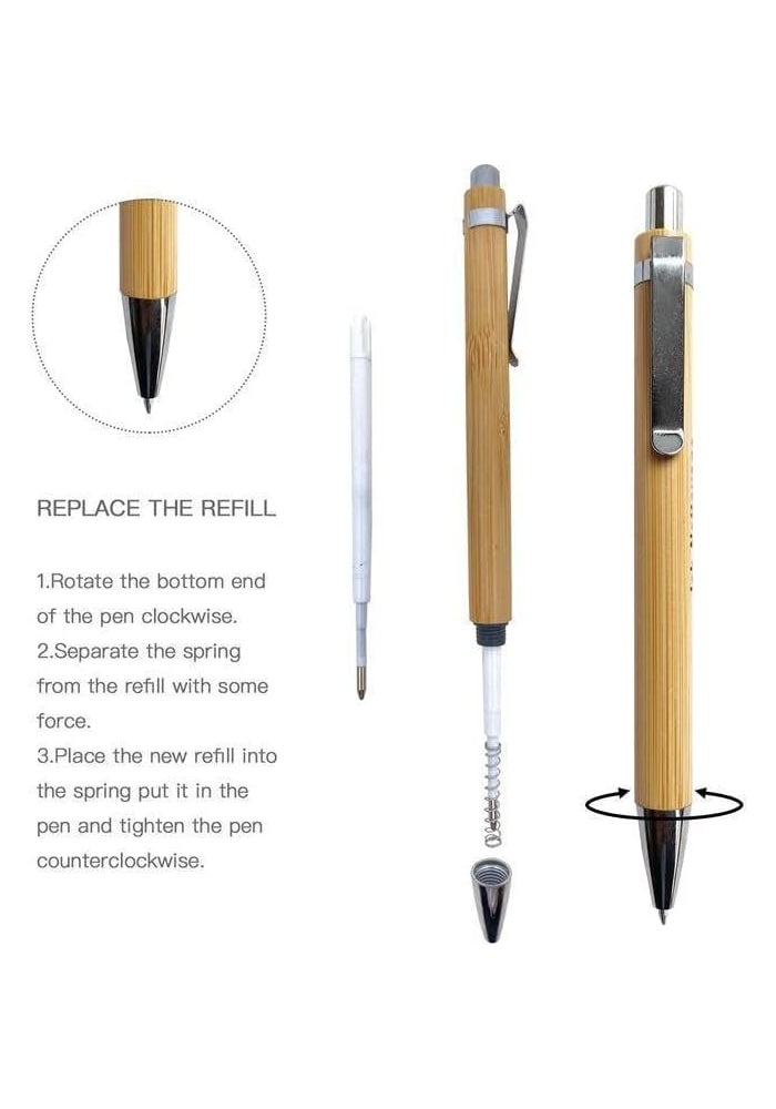 Eco-Neutral Wooden Retractable Ballpoint Pens - Set of 10 - Image 4