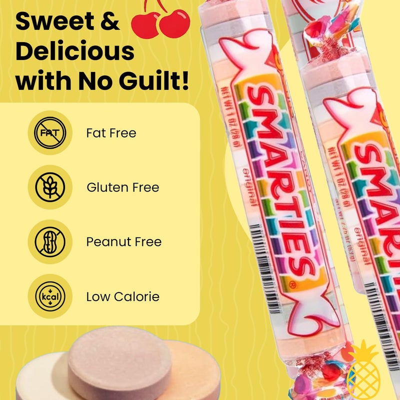 Smarties Candy Giant Rolls - Gluten & Vegan Free - Classic Sweetness From Family Owned Company Since 1949, Peanut & Dairy Free - Individually Wrapped Bulk Halloween Candy- 2.2 Pound (Pack of 1) - Image 2