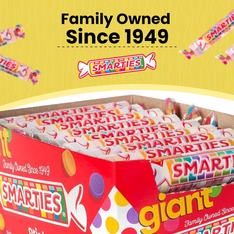 Smarties Candy Giant Rolls - Gluten & Vegan Free - Classic Sweetness From Family Owned Company Since 1949, Peanut & Dairy Free - Individually Wrapped Bulk Halloween Candy- 2.2 Pound (Pack of 1) - Image 5