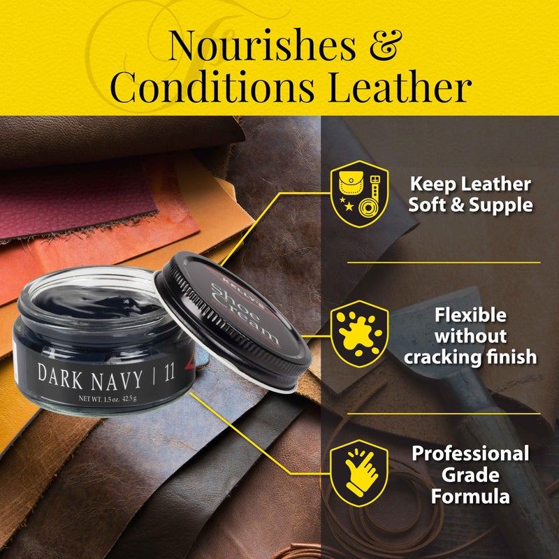 KELLYS Kelly's Dark Navy Shoe Polish 1.5 oz - Professional Leather Shoe Cream - Image 5