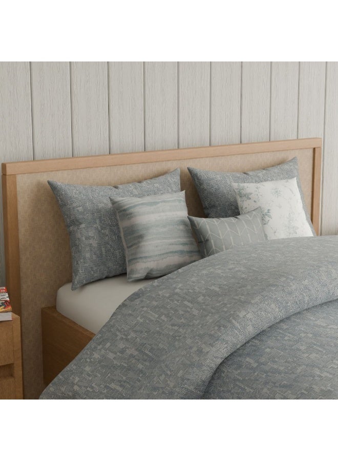 DANUBE HOME Oxford Reverie Super King Comforter Set 260x260cm Pearl Blue 7Pcs - Image 1