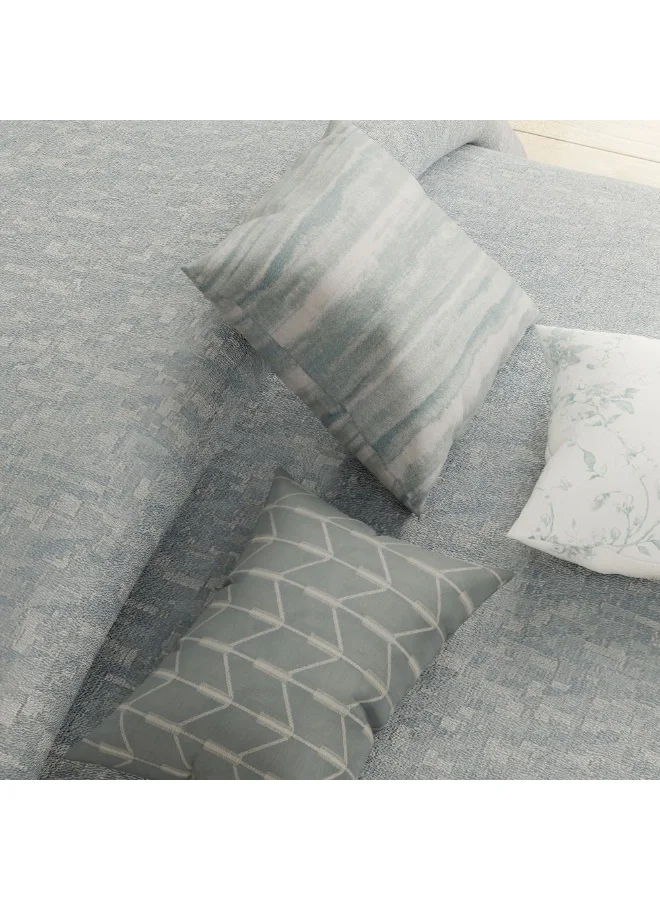 DANUBE HOME Oxford Reverie Super King Comforter Set 260x260cm Pearl Blue 7Pcs