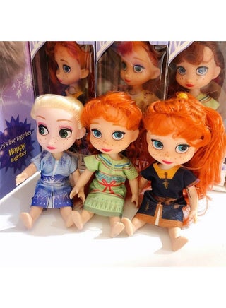 6 Pcs Frozen Dolls set, Princess Plush Dolls Toys,Princess Dolls for Girls- 14CM - view 5