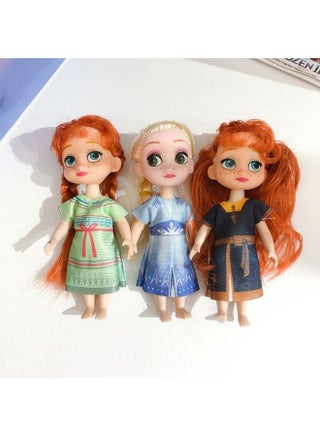 6 Pcs Frozen Dolls set, Princess Plush Dolls Toys,Princess Dolls for Girls- 14CM - view 3